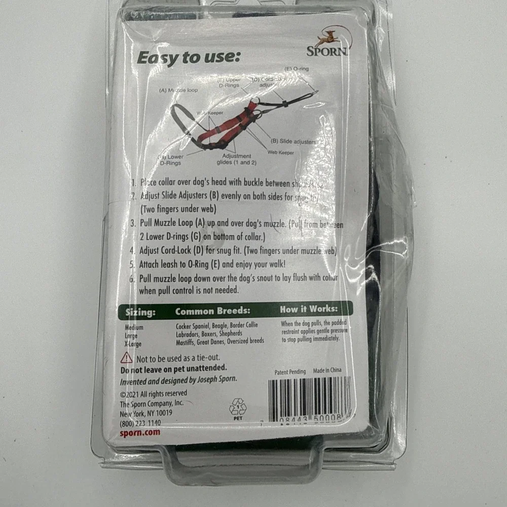 Spurn Head‎ Control Halter For Large Dogs New In Package